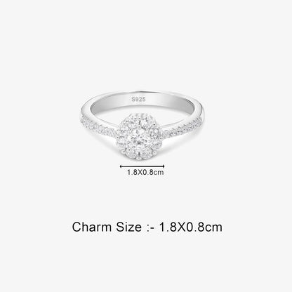 CZ Petite Halo Ring for Women