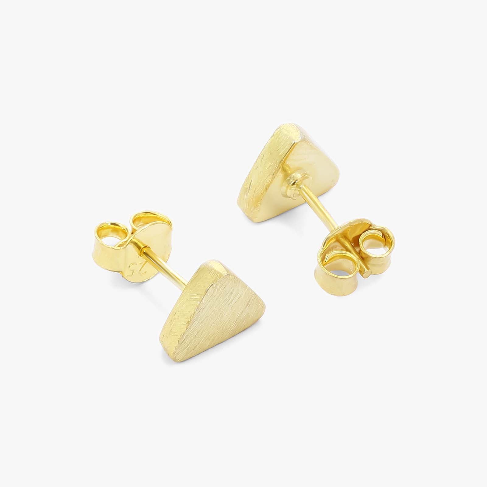 Pure Silver Stud - Triangle Gold Plated Model - Tweov Jewels