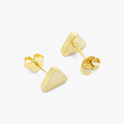 Pure Silver Stud - Triangle Gold Plated Model - Tweov Jewels