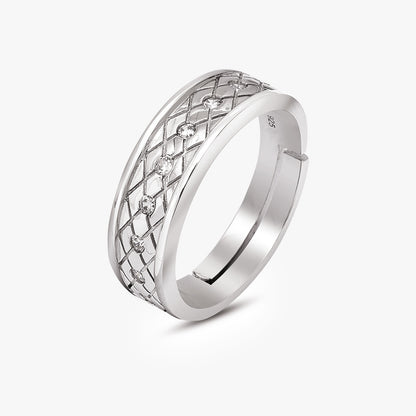 Silver CZ Love Couple Rings