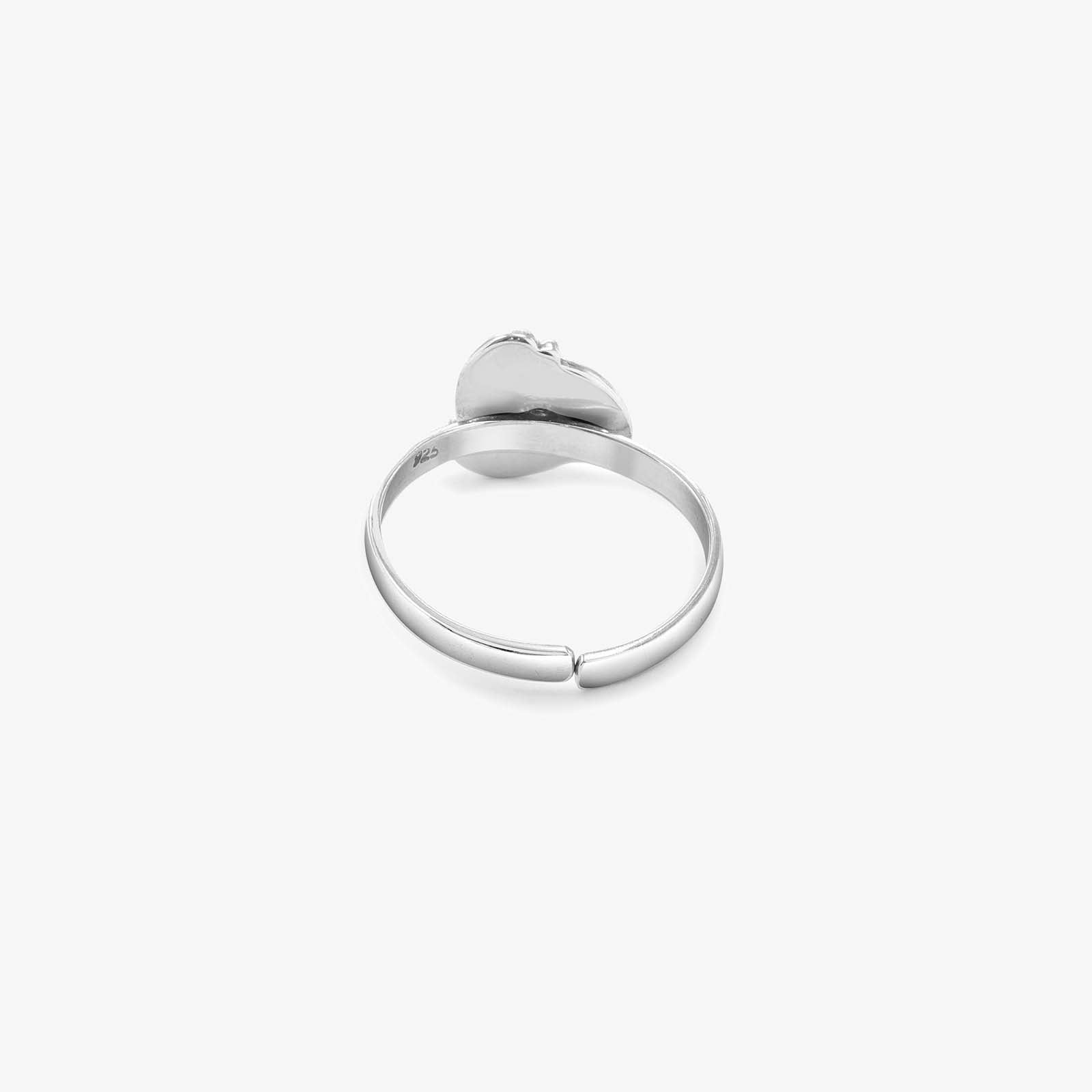 Silver Purple Triangular Toe Ring