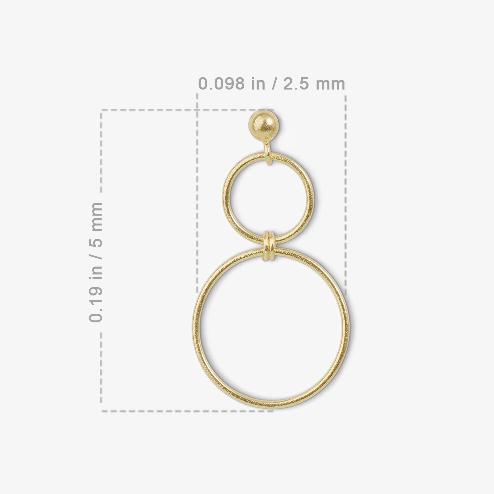 Pure Silver Earrings - Eternal Gold Plated Loop Design - Tweov Jewels