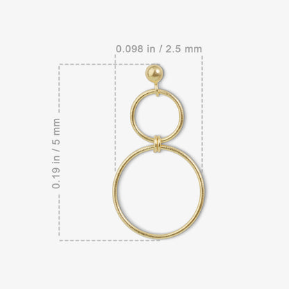 Pure Silver Earrings - Eternal Gold Plated Loop Design - Tweov Jewels