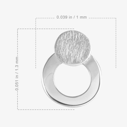 Round Scratch Silver Stud Earrings - Tweov Jewels