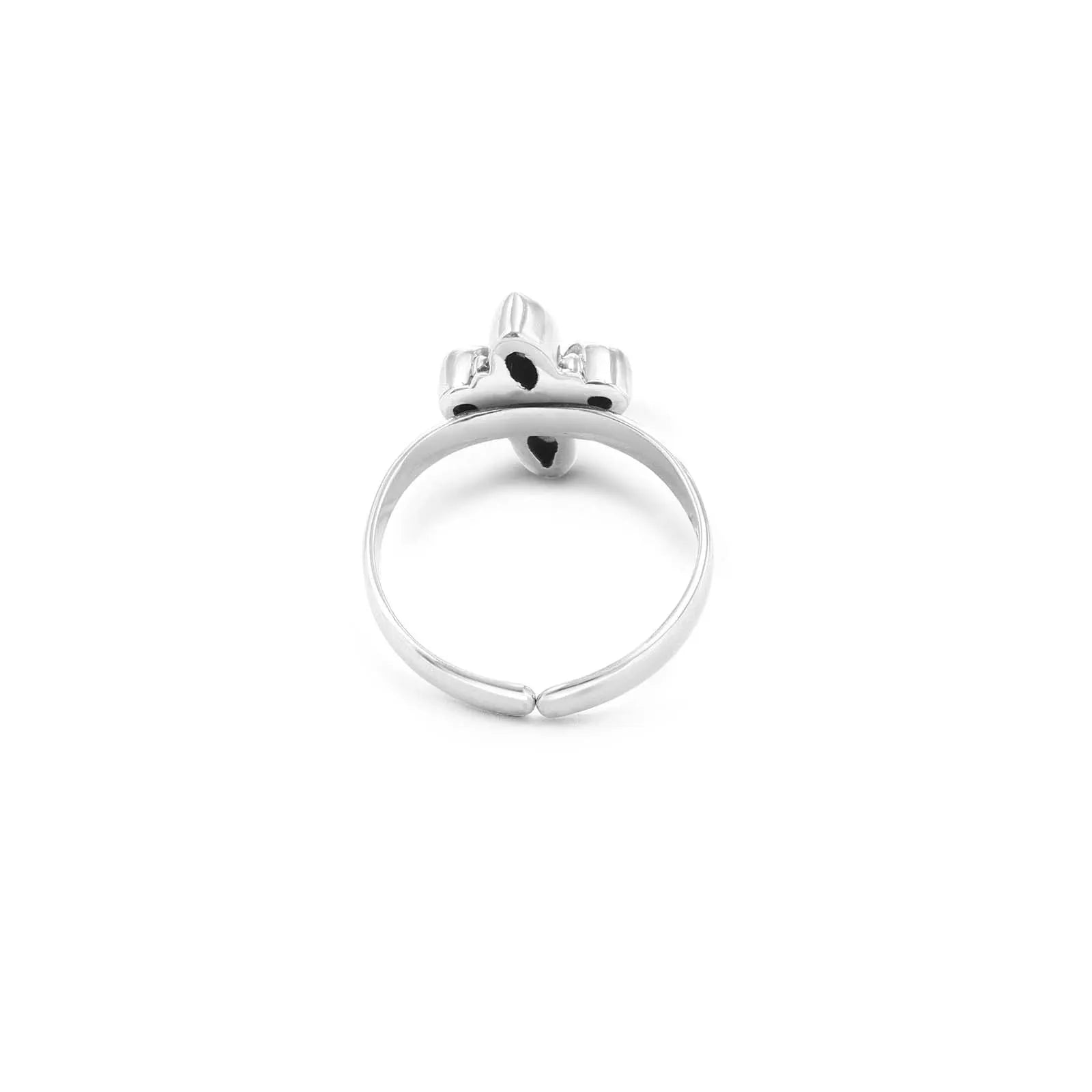 Ruby Marquise Floral Toe Ring For Women – 925 Sterling Silver Rhodium Plated