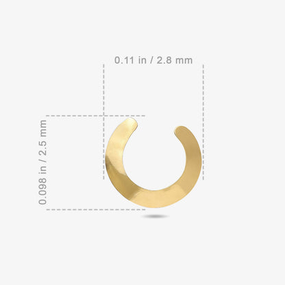 Pure Silver Earrings - Stylish Gold Finish C-Hoops - Tweov Jewels