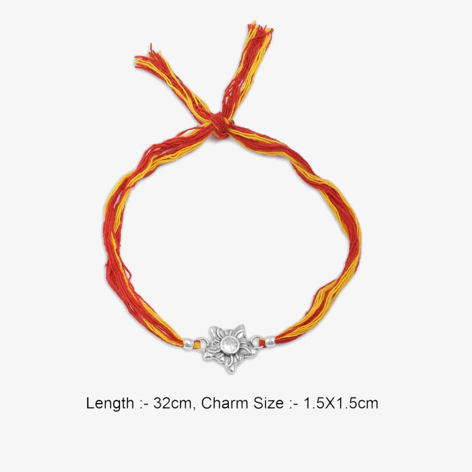 Star Design Silver Rakhi for Brother - Tweov Jewels