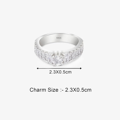 Silver Solitaire CZ Stylish Ring - Tweov Jewels