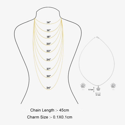 CZ Pendant Necklace & Earrings Set for Women