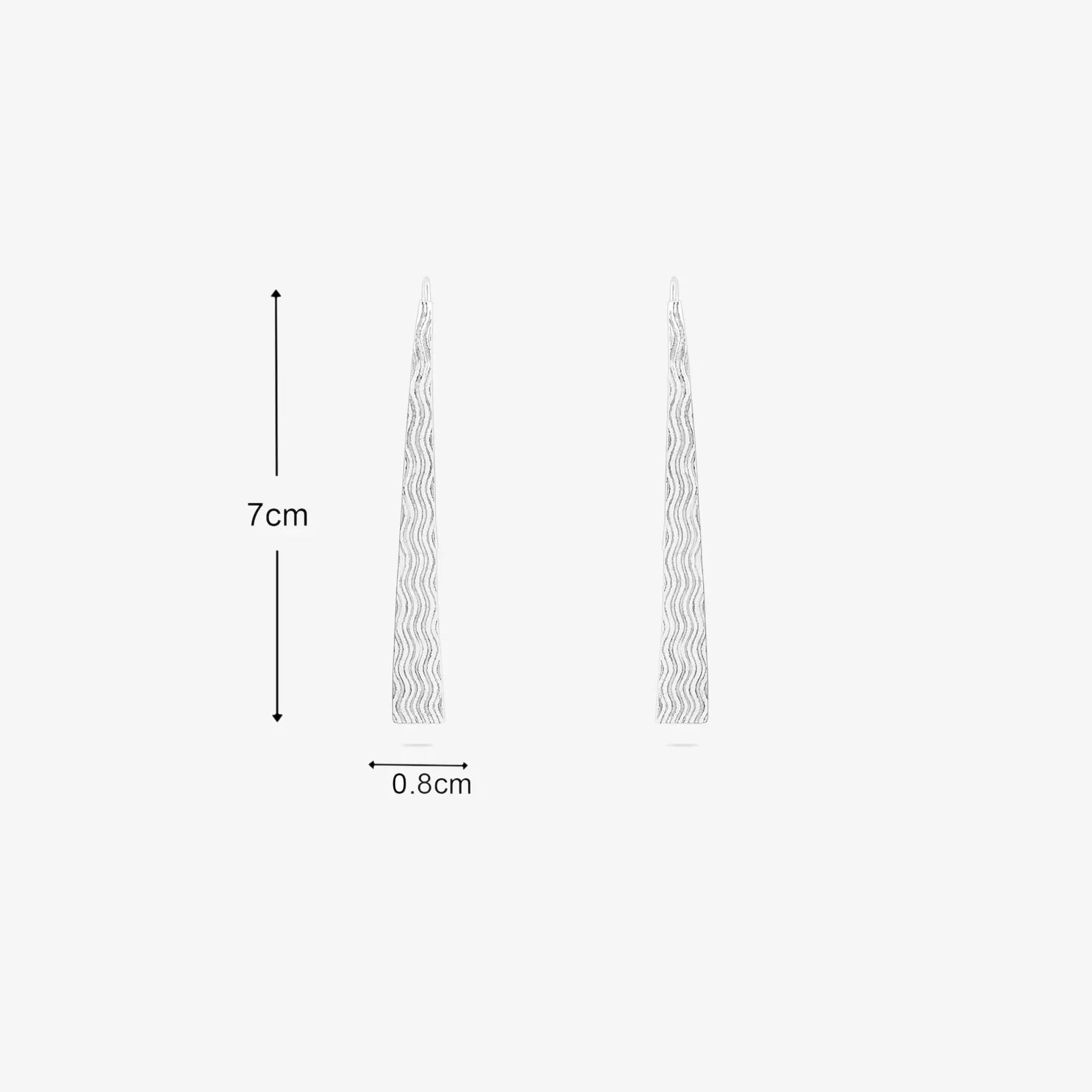 Oxidized Silver Long Bar Dangle Earrings for Women - Tweov Jewels