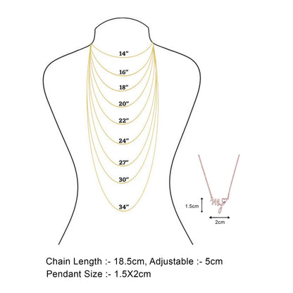 Pure Rose Gold Plated Silver Necklace - My Sweetheart Stone Charm - Tweov Jewels