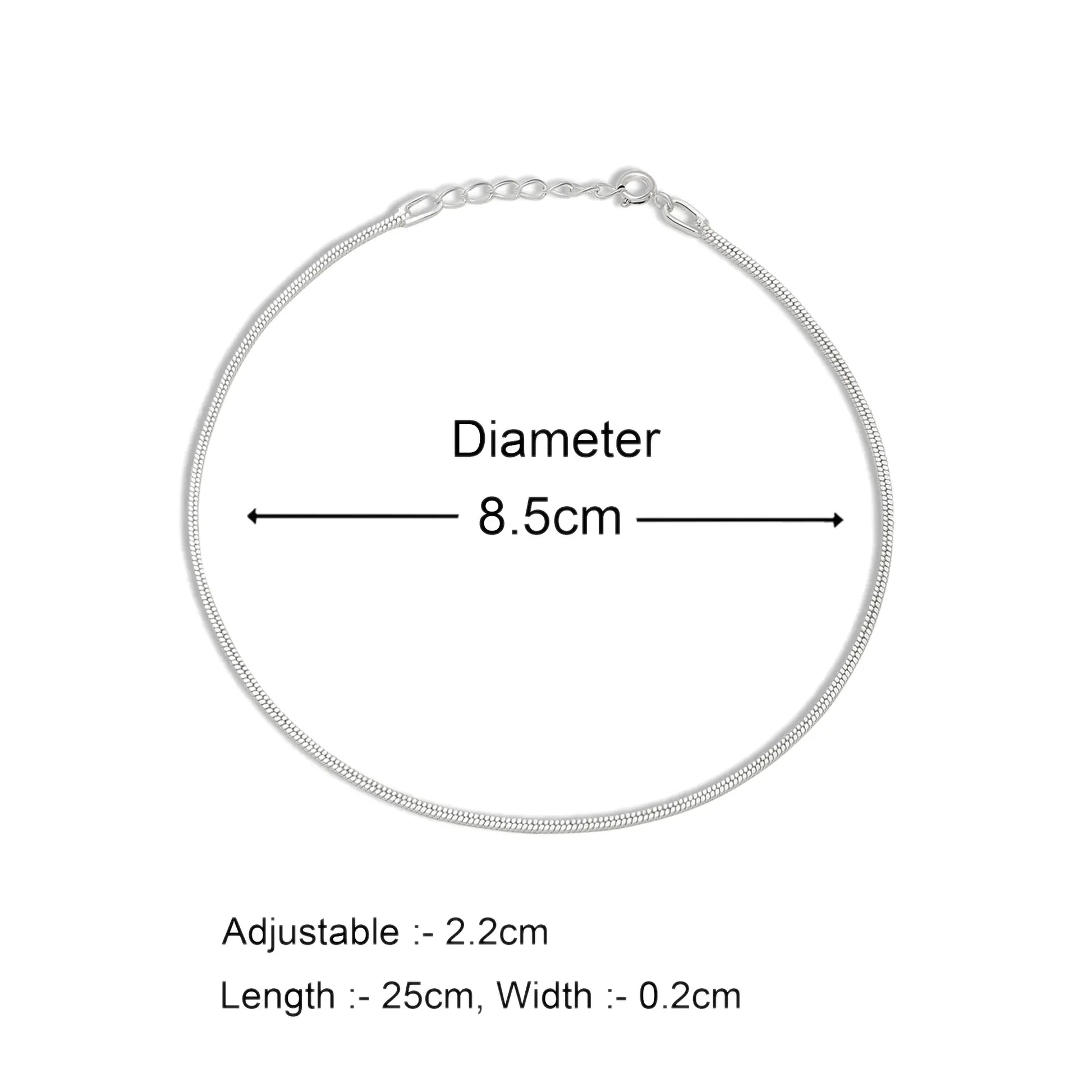 Flat Silver Chain Anklets - Tweov Jewels