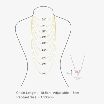 My Heart Rose Gold Silver Necklace - Tweov Jewels