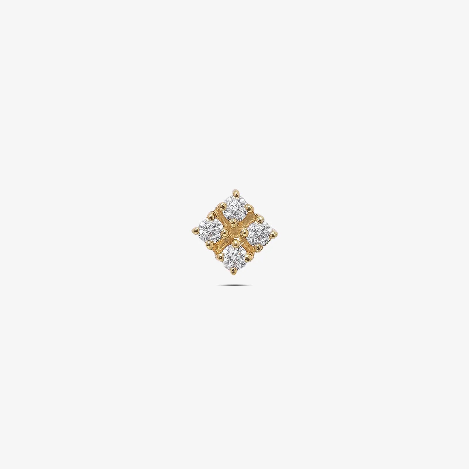 Gold Plated Square Designer Silver Stud Earrings - Tweov Jewels