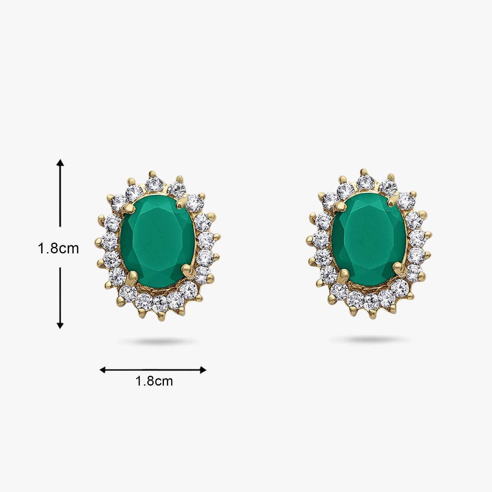 Pure Silver Emerald Green Pendant & Earrings Set - Tweov Jewels