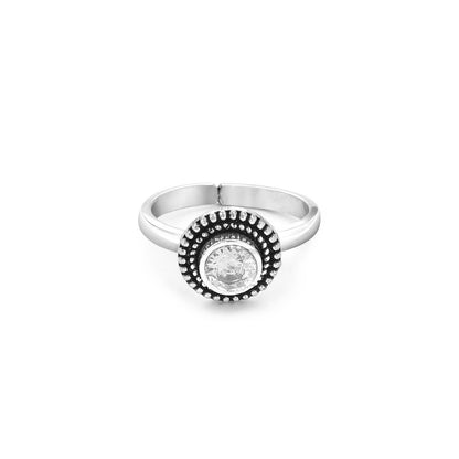 Pure Silver Ring - Glorious Bloom of CZ Stones - Tweov Jewels
