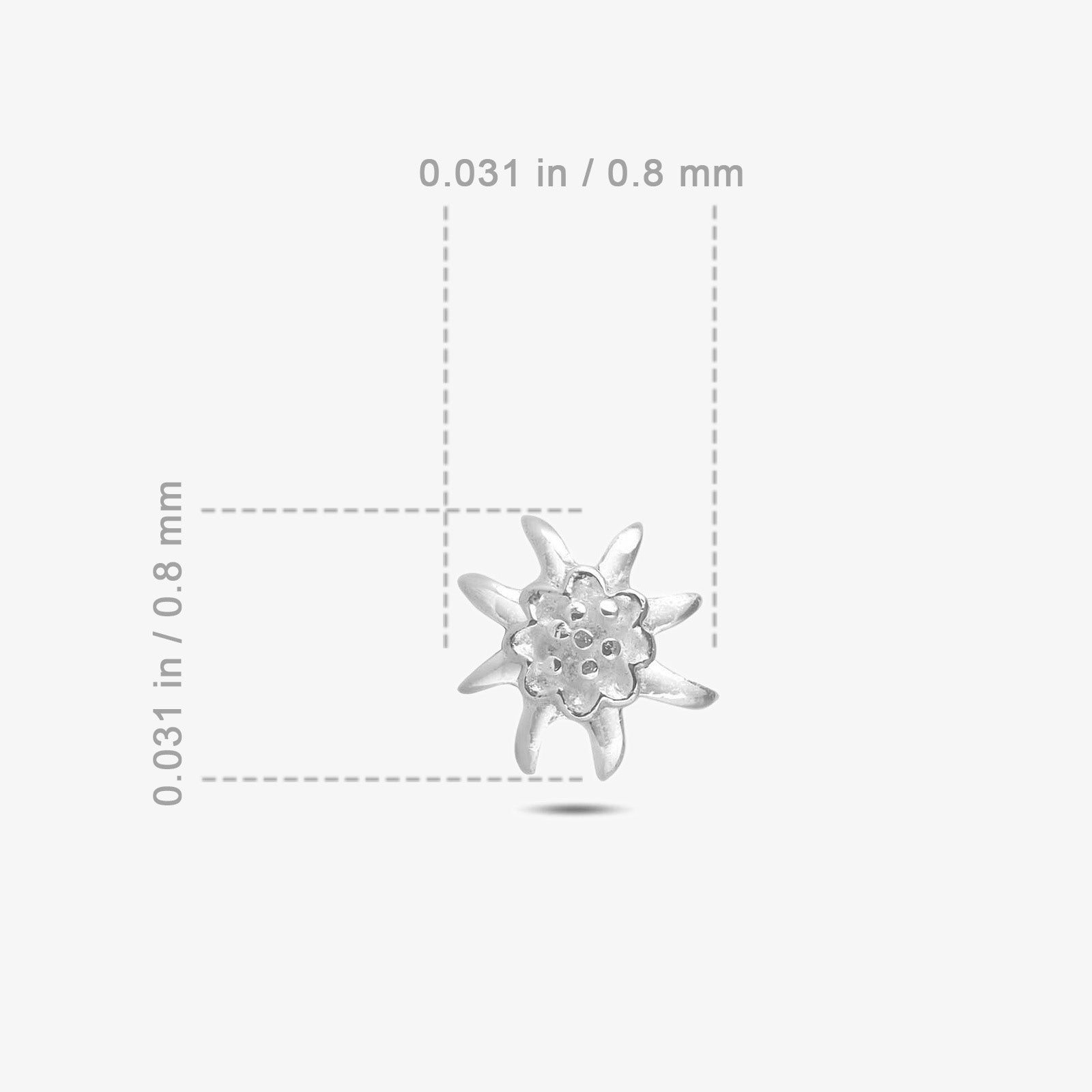 Glossy Floral Design Silver Stud Earrings - Tweov Jewels