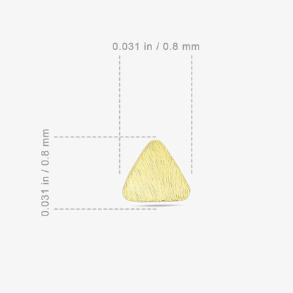 Pure Silver Stud - Triangle Gold Plated Model - Tweov Jewels