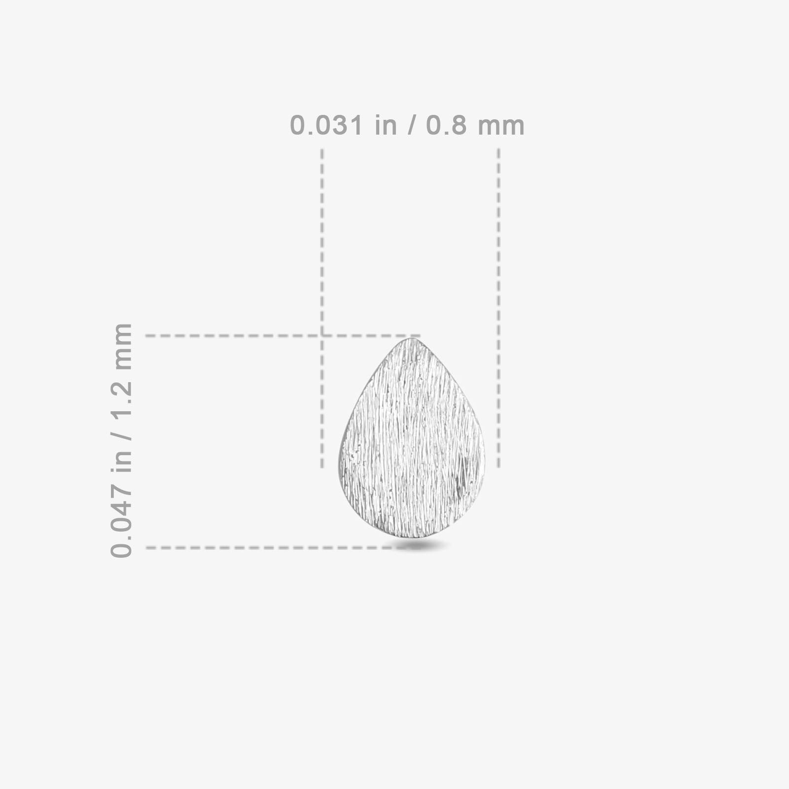 Pure Silver Stud Earrings - Dew-kissed Scratch Finish Model - Tweov Jewels