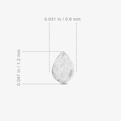 Pure Silver Stud Earrings - Dew-kissed Scratch Finish Model - Tweov Jewels