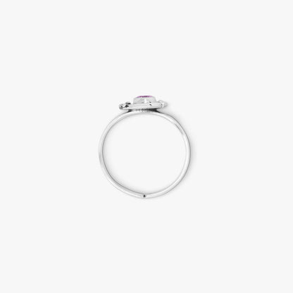 Silver Purple Triangular Toe Ring