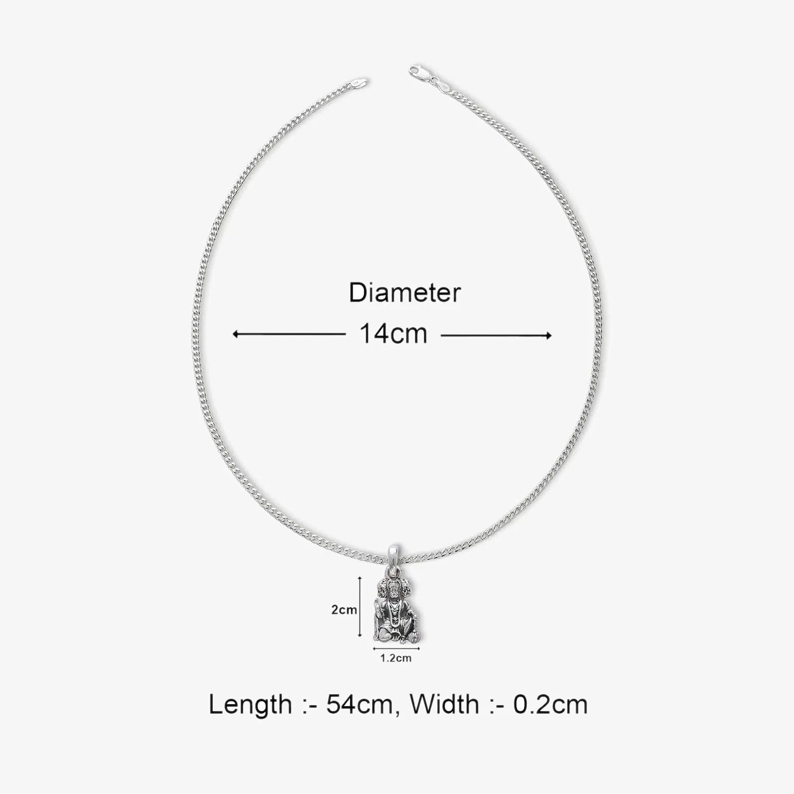 Silver Panchmukhi Hanuman ji Kavach Locket - Tweov Jewels