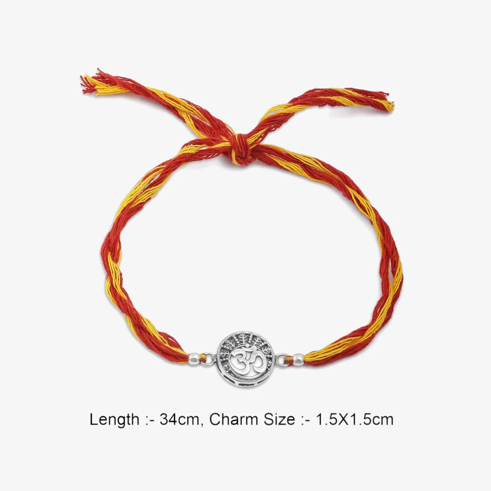 Designer Om Silver Rakhi for Brother - Tweov Jewels