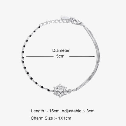 Exquisite Silver Floral Chain Bracelet - Tweov Jewels