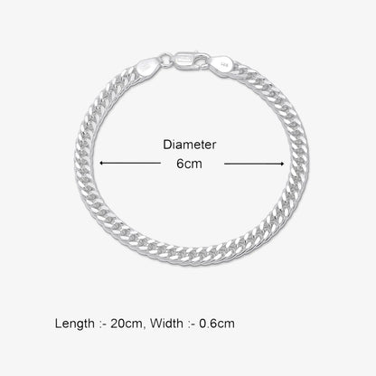 Slim Curb Link Silver Bracelet - Tweov Jewels