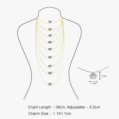 Queen Heart Silver Necklace for Women - Tweov Jewels