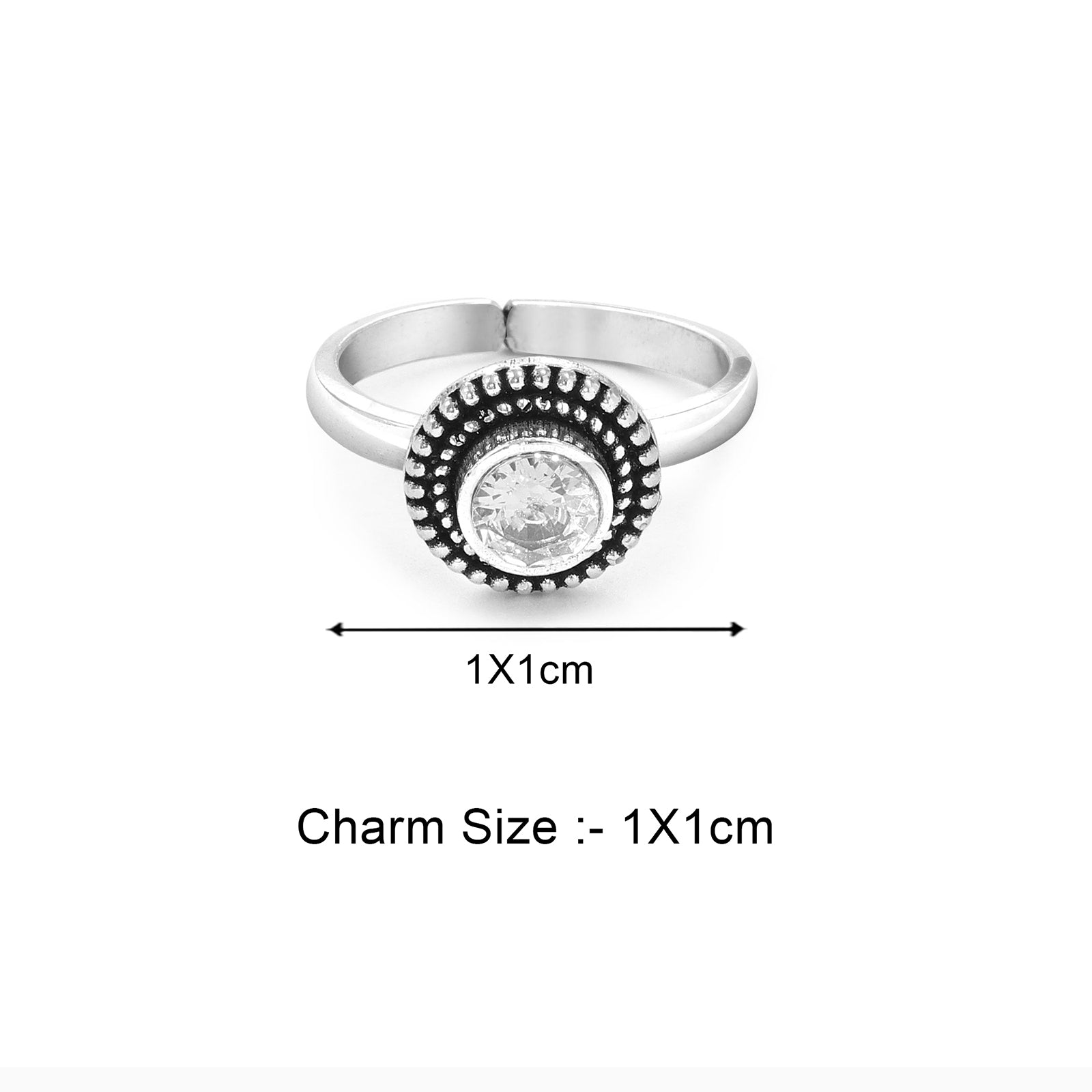 Pure Silver Ring - Glorious Bloom of CZ Stones - Tweov Jewels