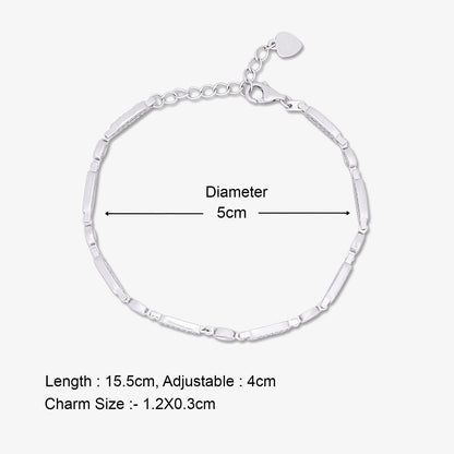 CZ Silver Link Chain Bracelet - Tweov Jewels