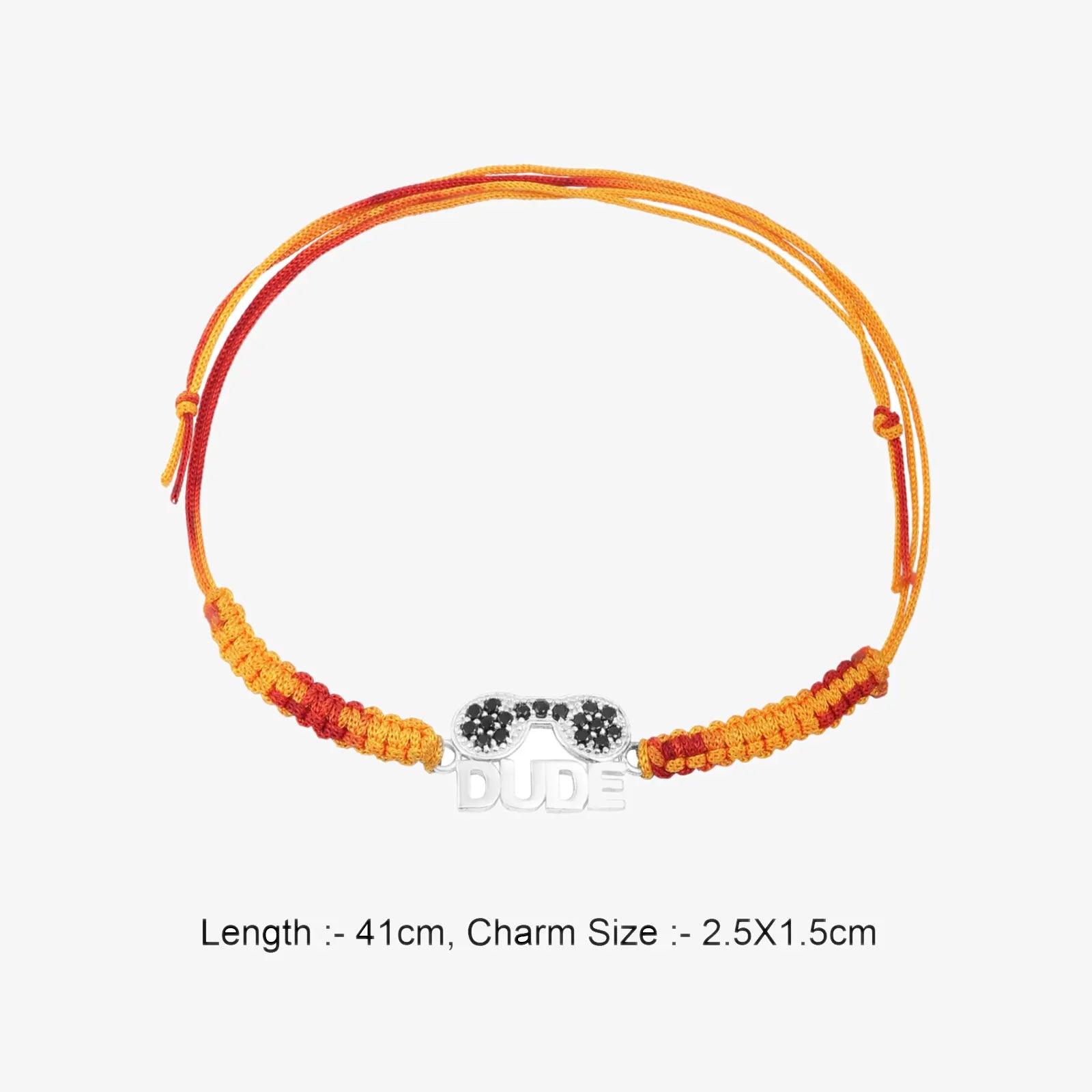 Dude Silver Rakhi for Brother - Tweov Jewels
