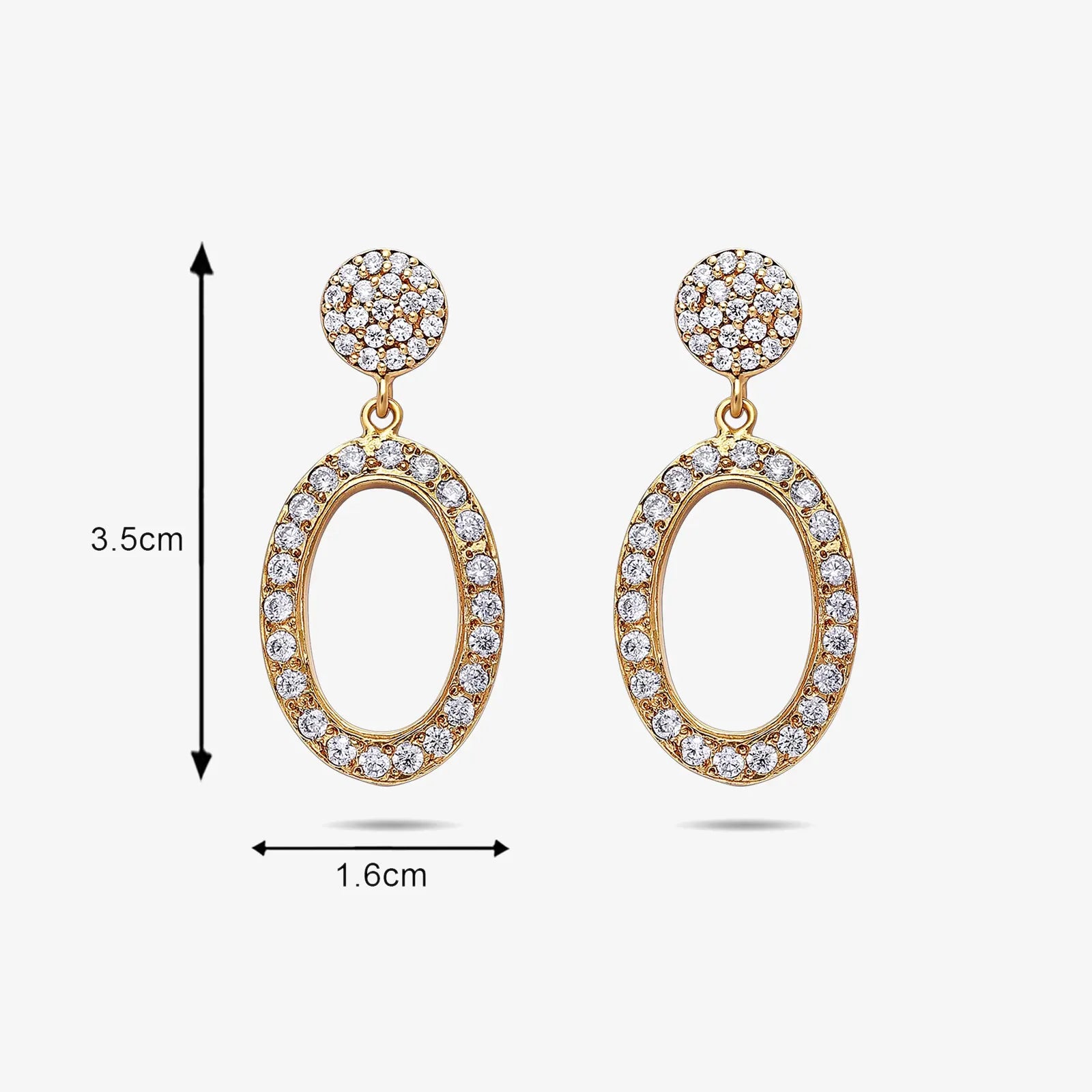 Pure Silver Earrings - Made With Rich CZ Stone - Tweov Jewels