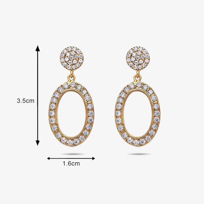 Pure Silver Earrings - Made With Rich CZ Stone - Tweov Jewels