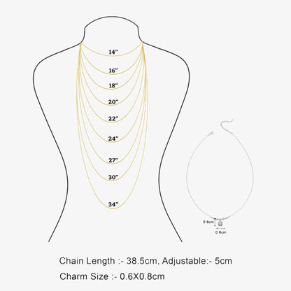 Silver Square Diamond Necklace for Women - Tweov Jewels