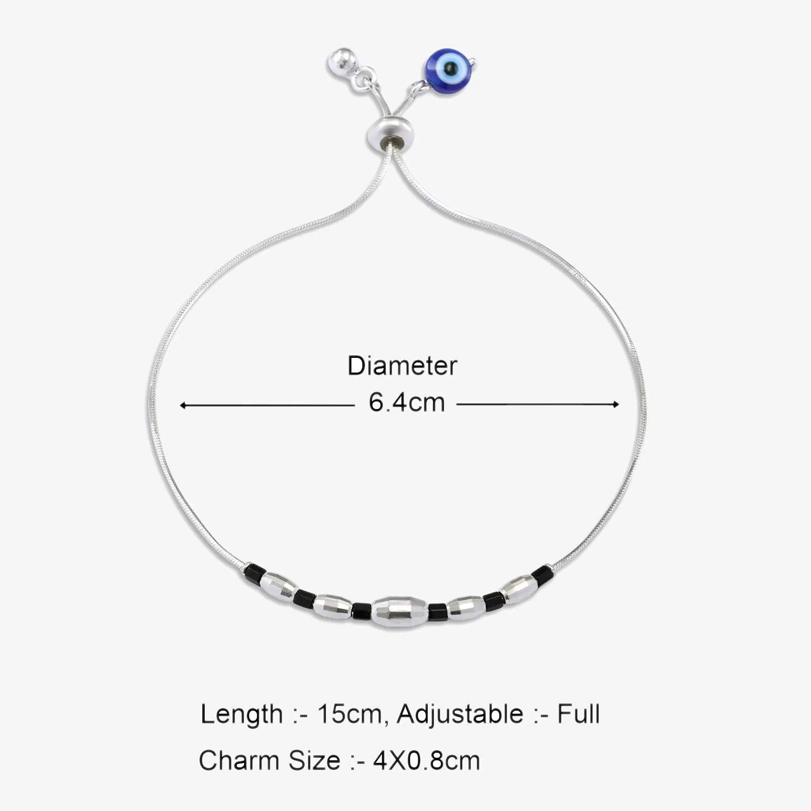 Beaded Silver Chain Bracelet - Tweov Jewels