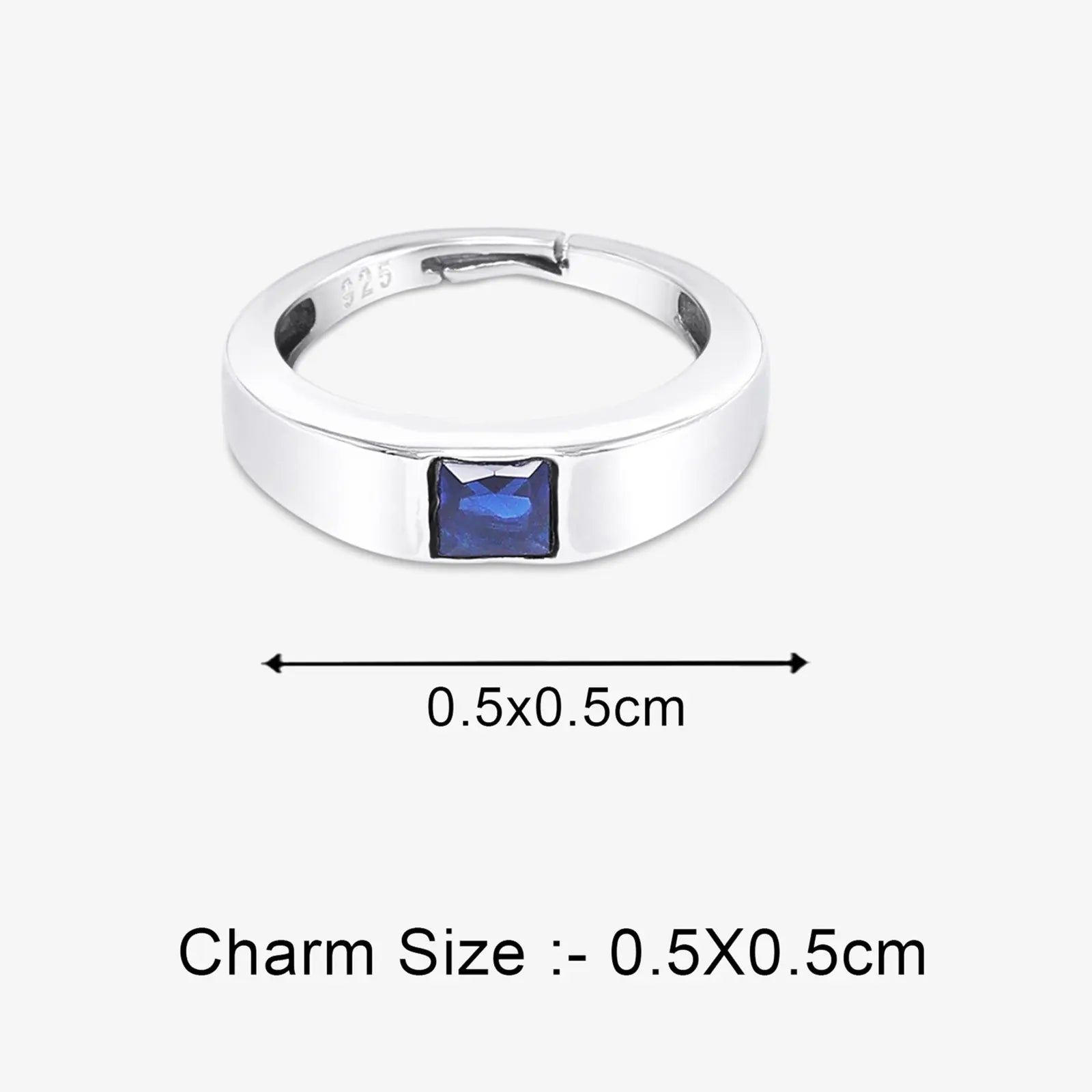 Silver Blue Stone Ring for Women - Tweov Jewels