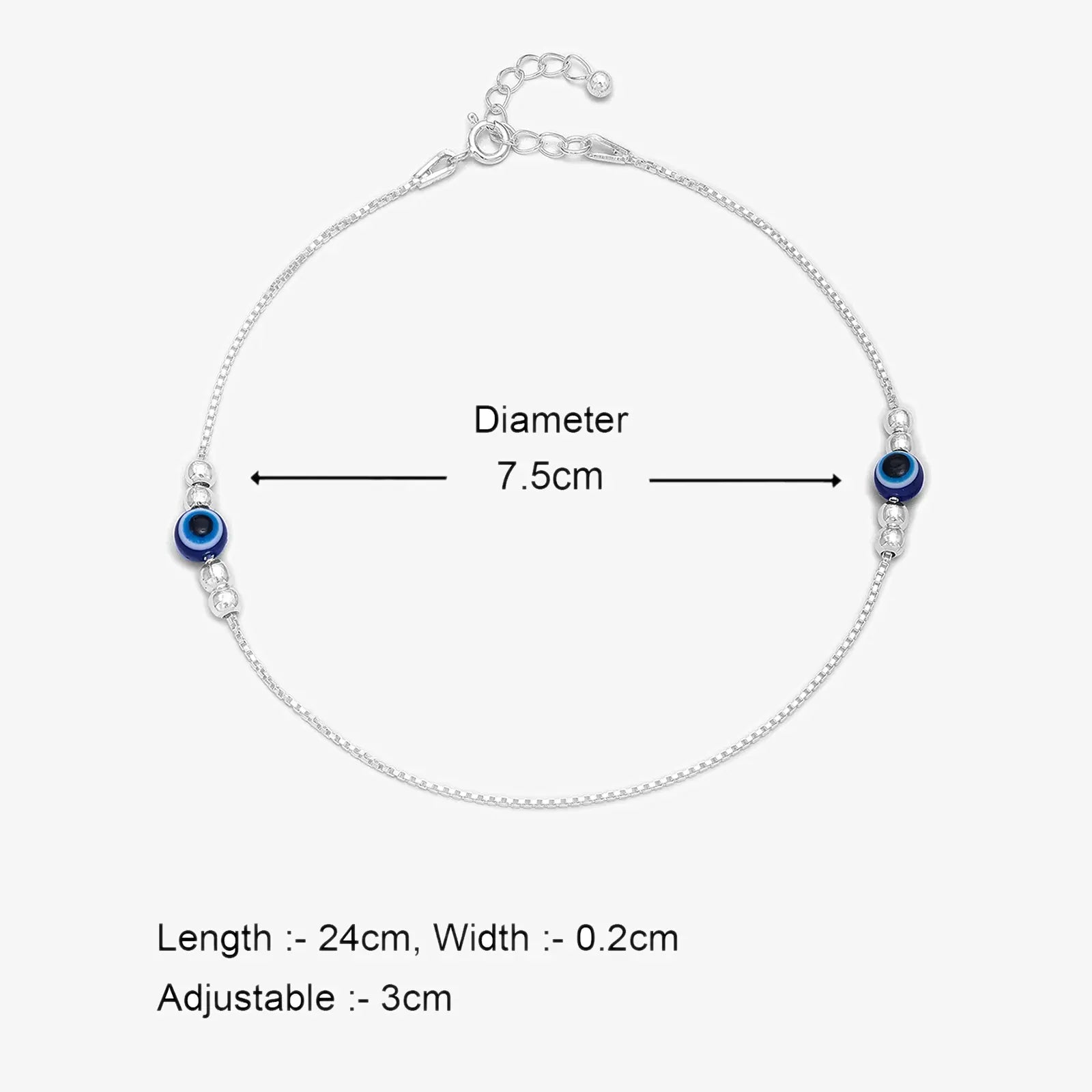 thumbnail image 2 of Dainty Evil Eye Tennis Bracelets – MK LUCKY JEWELRY 2 of 12