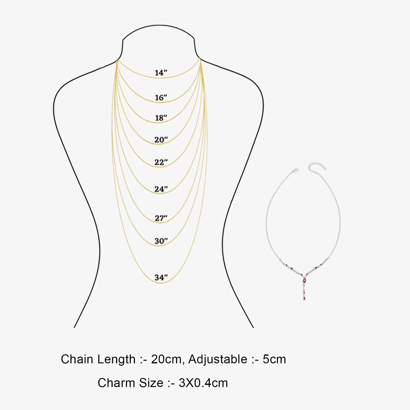 Designer Silver Pink Drop Necklace - Tweov Jewels