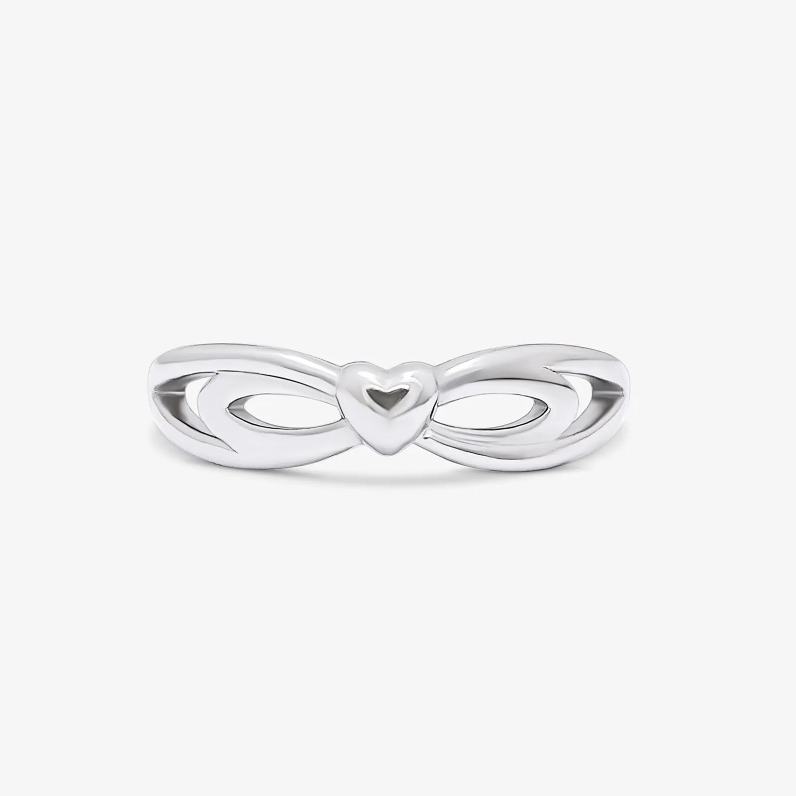 Silver Knotted Heart Ring - Tweov Jewels