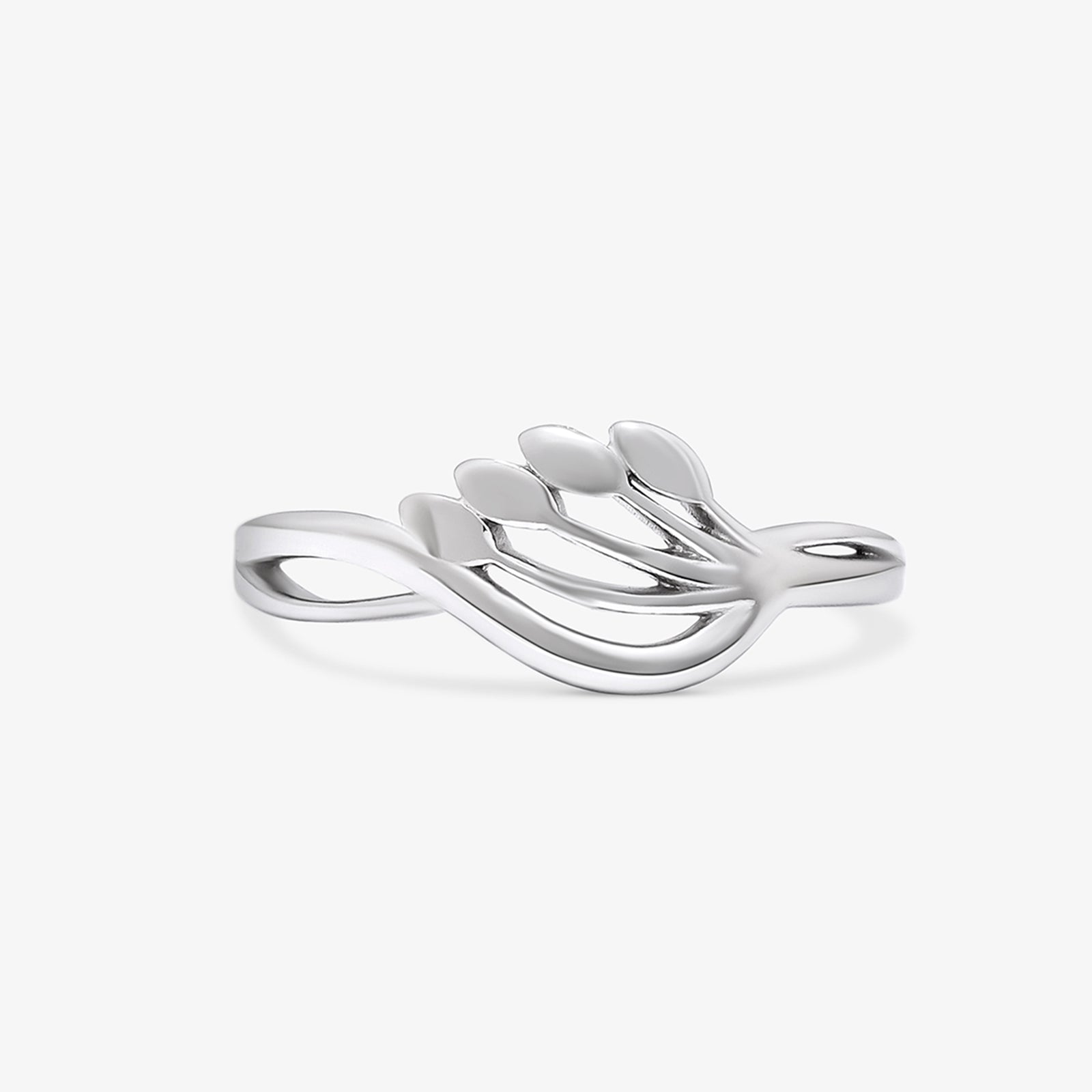 Wavy Petal Silver Ring - Tweov Jewels