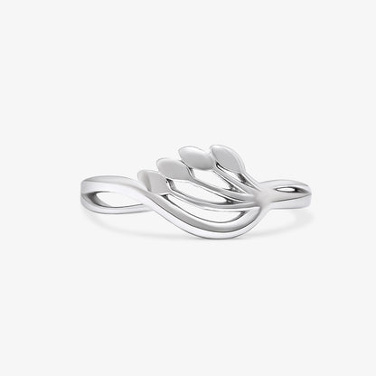 Wavy Petal Silver Ring - Tweov Jewels
