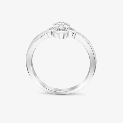 Minimal Silver Clover Flower Ring - Tweov Jewels
