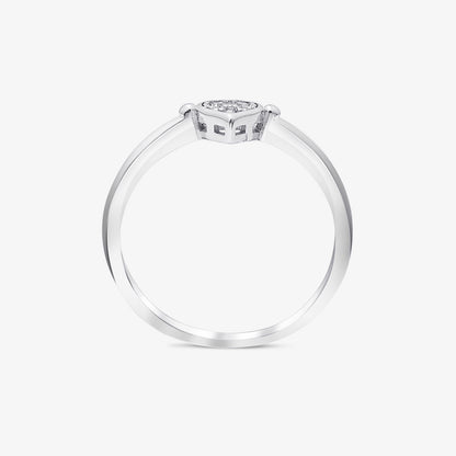 Minimal CZ Heart Silver Ring - Tweov Jewels
