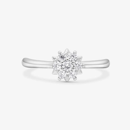 Silver Minimal Floral Ring - Tweov Jewels