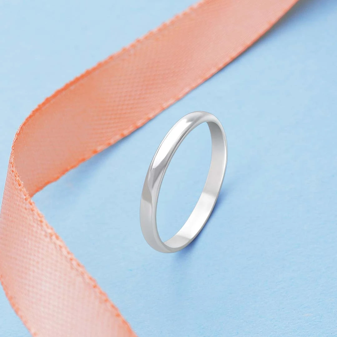 Pure 925 Silver Ring - Polished Timeless Band - Tweov Jewels