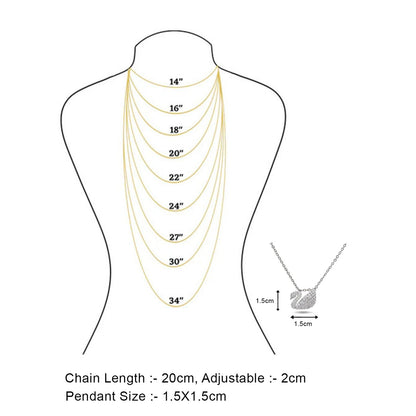 Swan Design Silver Pendant Necklace - Tweov Jewels