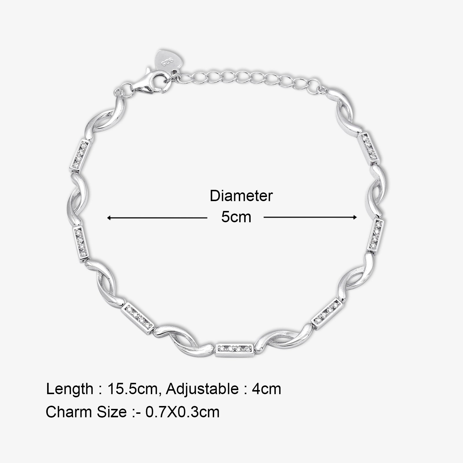 Handcrafted Silver Link Bracelet for Women - Tweov Jewels