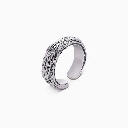 Pure 925 Silver Ring - Adjustable Engraved Band - Tweov Jewels